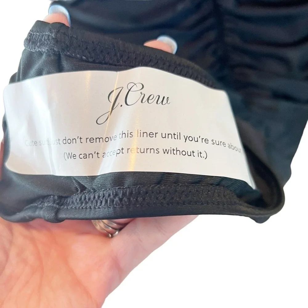 J. Crew Ruched sweetheart one-piece Black Sz 22 NEW‎